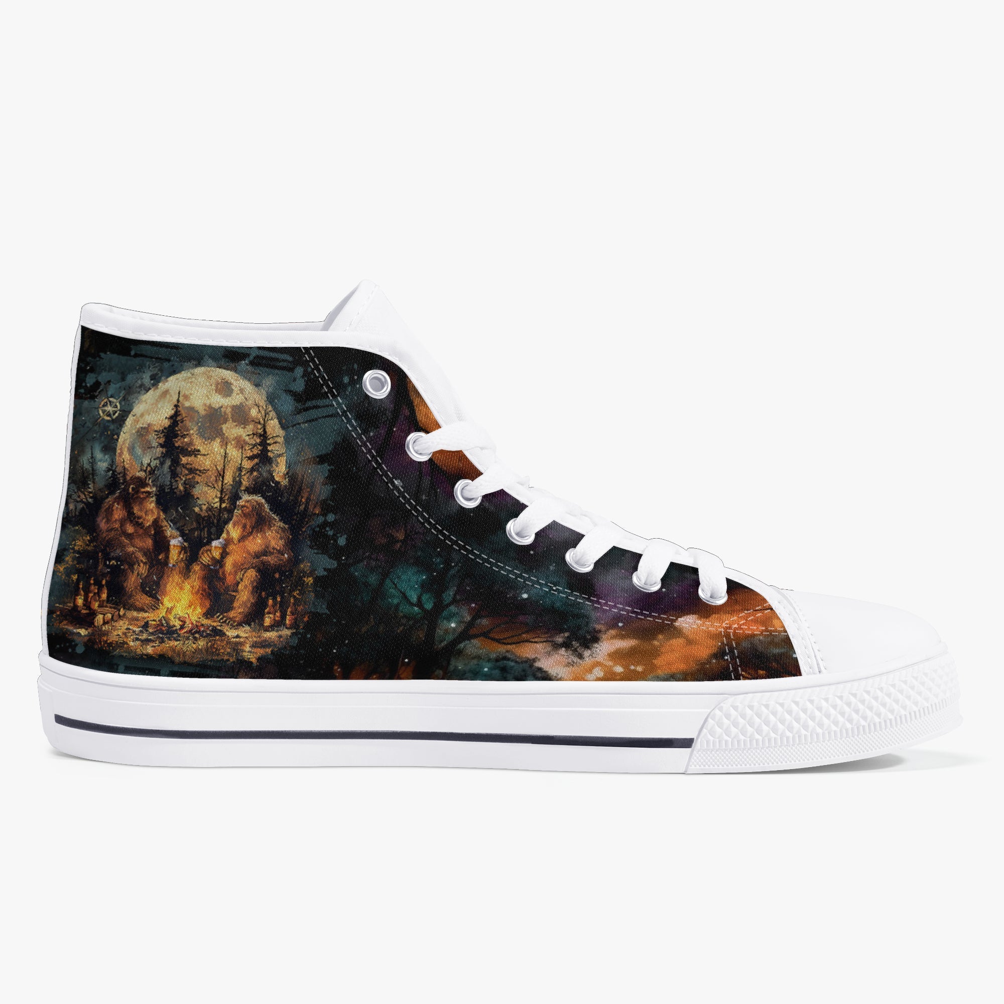 MAKING MEMORIES ONE CAMPFIRE AT A TIME BIGFOOT HIGH TOP CANVAS SHOES - TLNO2409245 jet