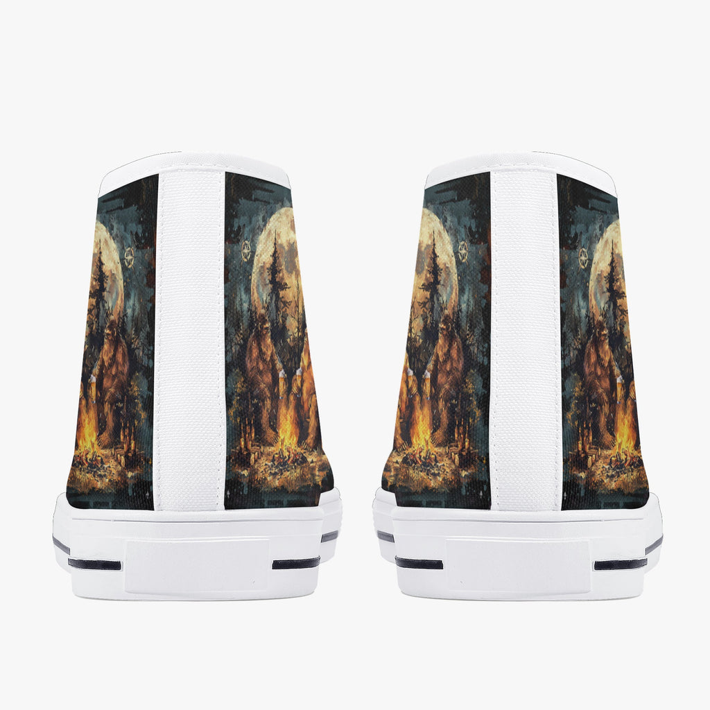 MAKING MEMORIES ONE CAMPFIRE AT A TIME BIGFOOT HIGH TOP CANVAS SHOES - TLNO2409245 jet