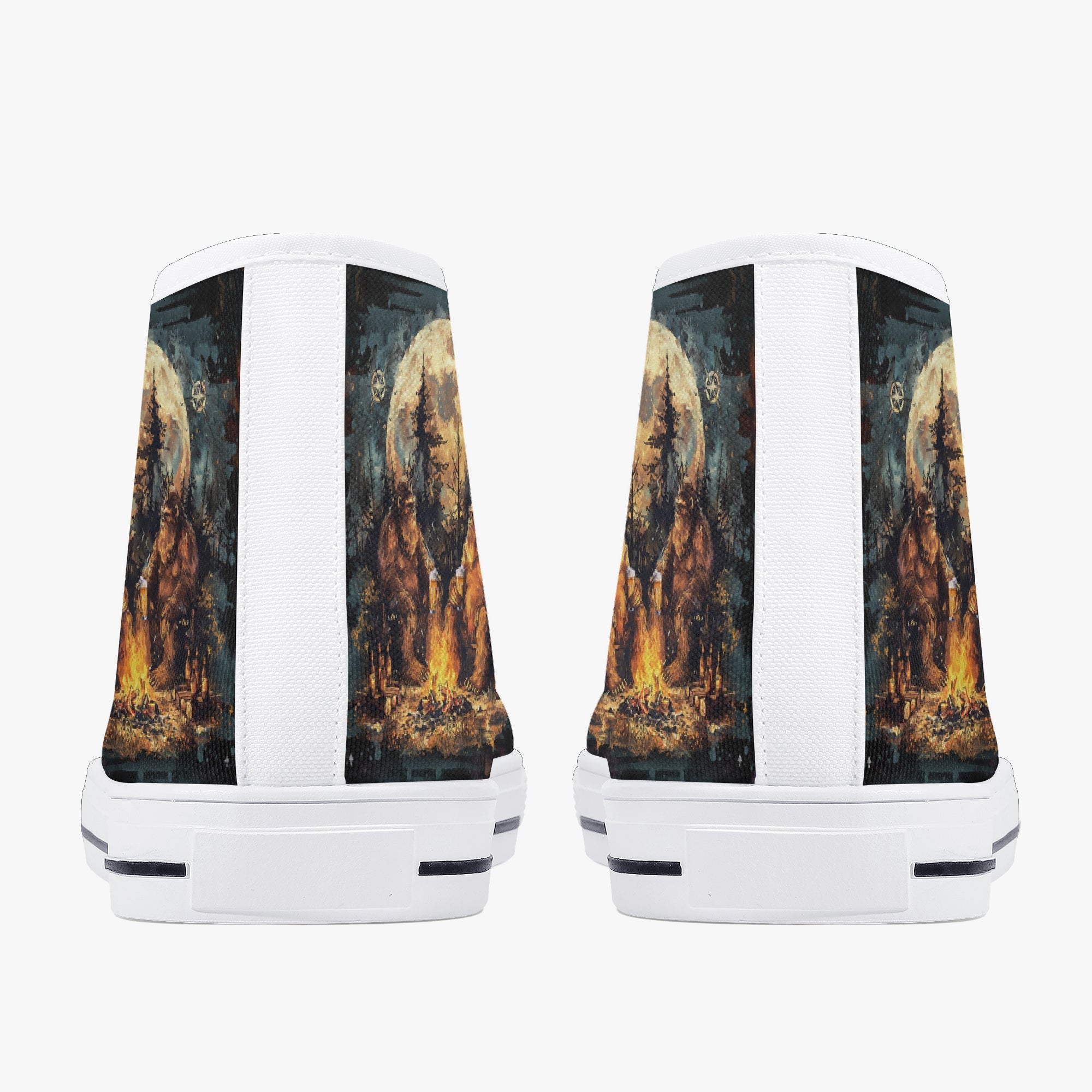 MAKING MEMORIES ONE CAMPFIRE AT A TIME BIGFOOT HIGH TOP CANVAS SHOES - TLNO2409245 jet