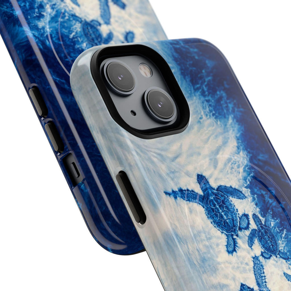 SEA TURTLE FAMILY WAVES MAGNETIC PHONE CASE  - TLTW1704264