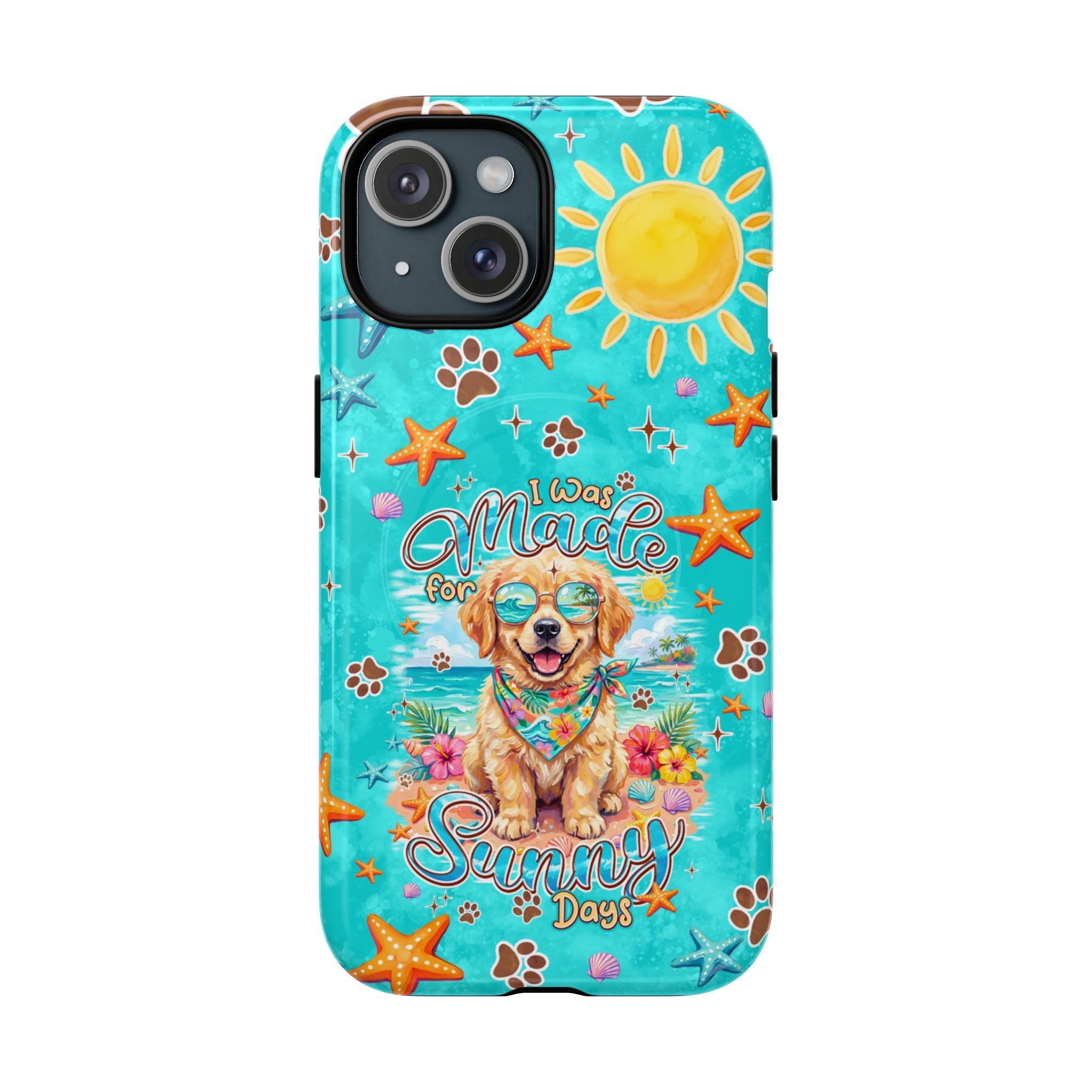 I WAS MADE FOR SUNNY DAYS GOLDEN RETRIEVER DOG MAGNETIC PHONE CASE - TYPQ0206261