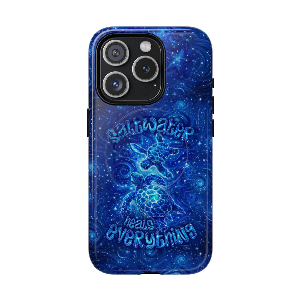 SALTWATER HEALS EVERYTHING TURTLE MAGNETIC PHONE CASE  - TLNO2304261