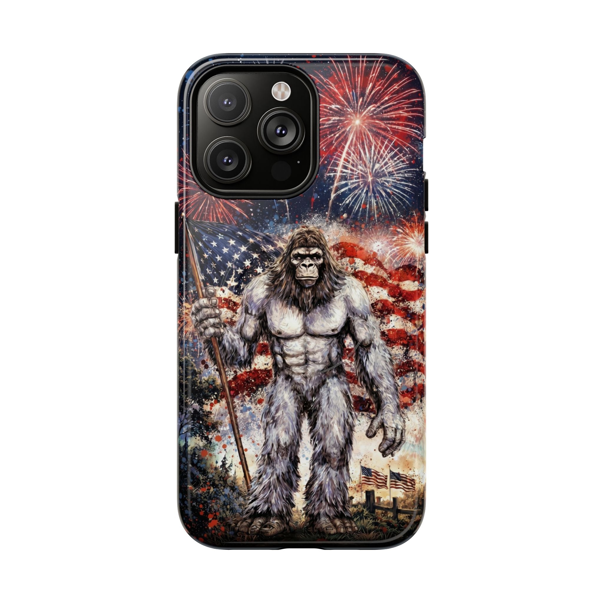 BIGFOOT FIREWORK STARS AND STRIPES MAGNETIC PHONE CASE  - TLNO1905262