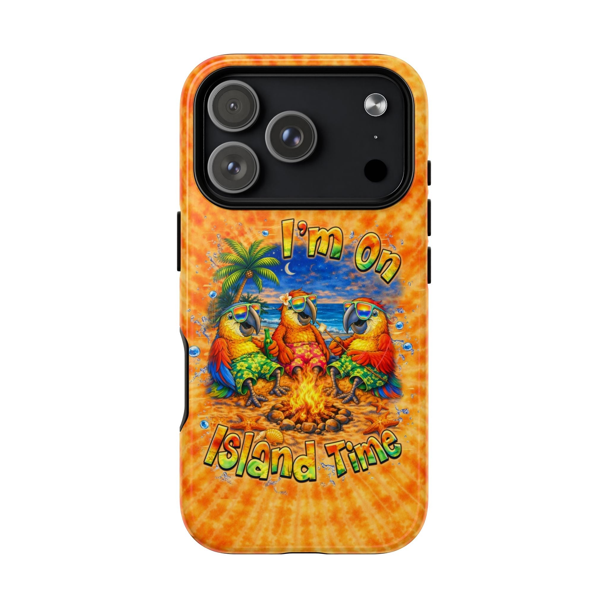 I'M ON ISLAND TIME PARROT SWIRL MAGNETIC  PHONE CASE  - TLHN1405264