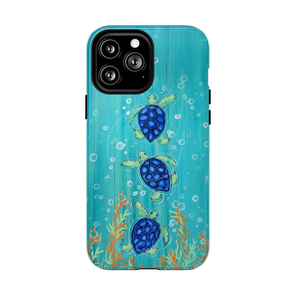 THREE SEA TURTLE MAGNETIC PHONE CASE  - TLTW2804264