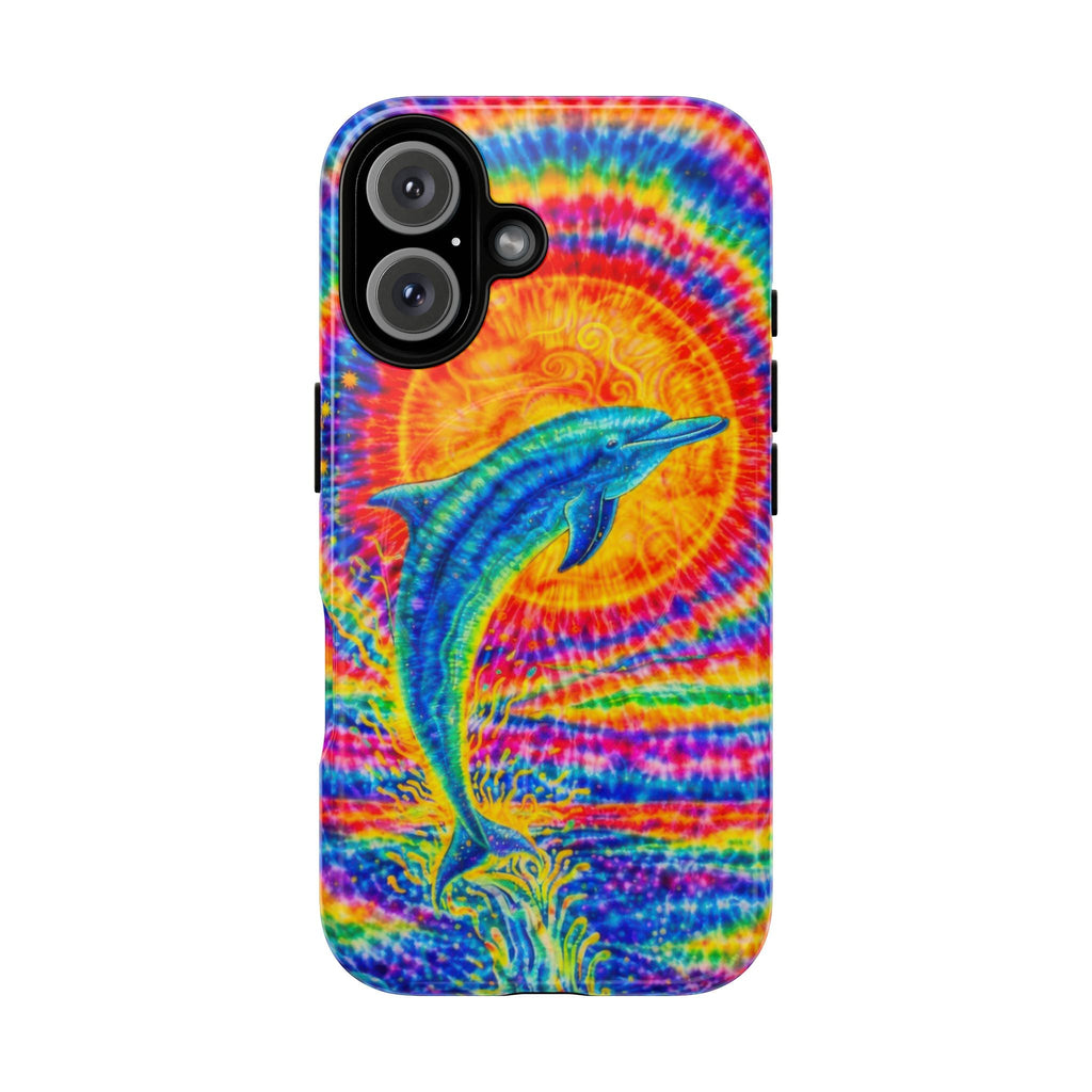 DOLPHIN SUN COLORFUL SWIRL MAGNETIC  PHONE CASE  - TLTW2205261