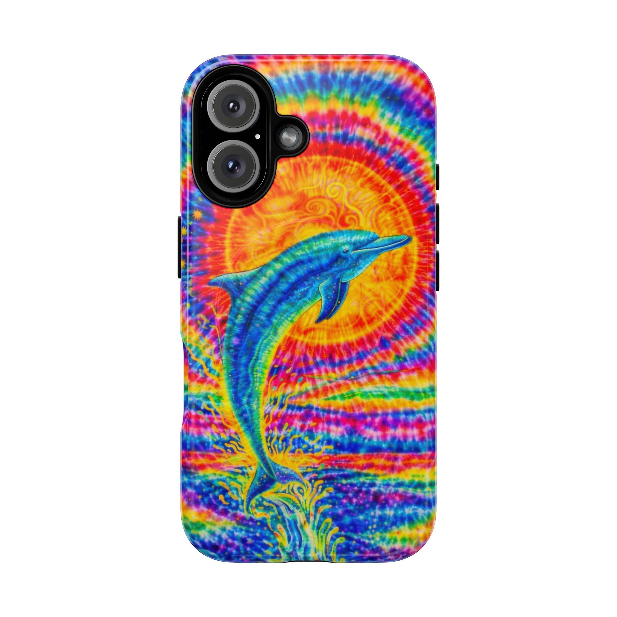 DOLPHIN SUN COLORFUL SWIRL MAGNETIC  PHONE CASE  - TLTW2205261
