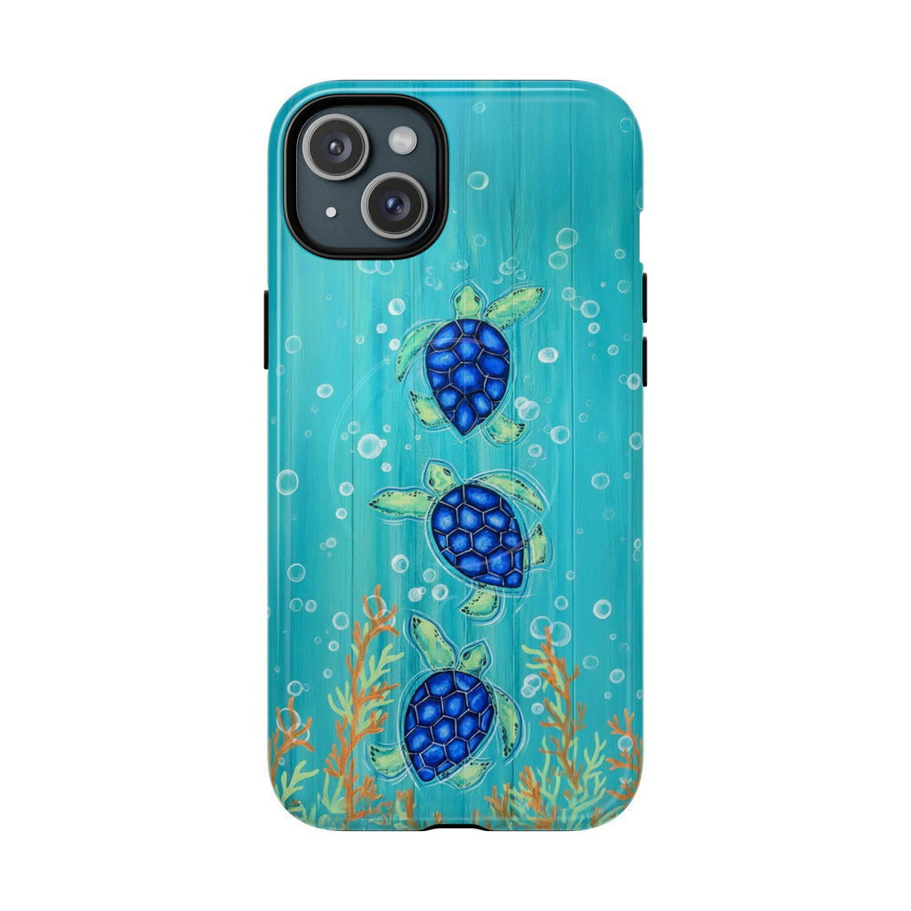 THREE SEA TURTLE MAGNETIC PHONE CASE  - TLTW2804264