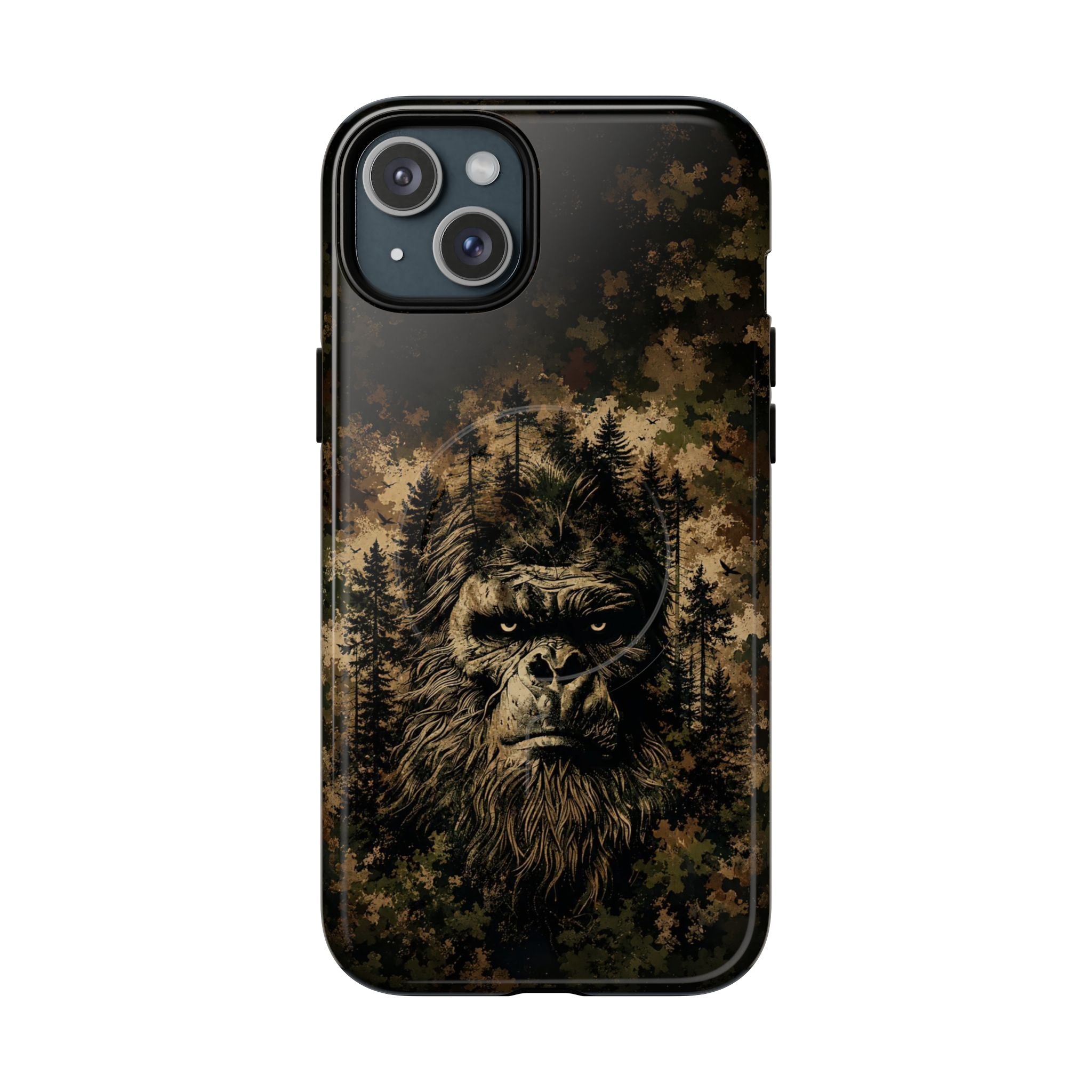 BIGFOOT IN THE FOREST CAMOUFLAGE MAGNETIC PHONE CASE  - TLNT2105264