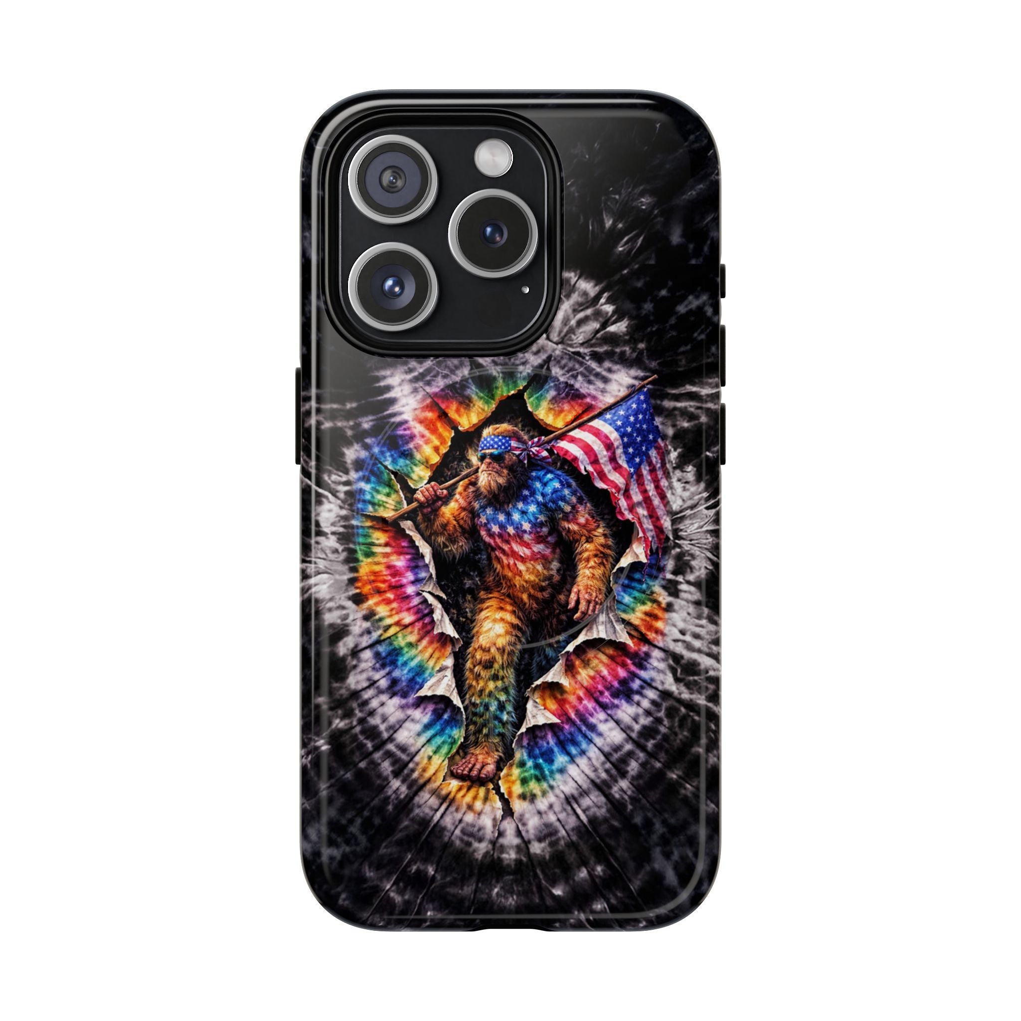 BIGFOOT WITH FLAG SWIRL MAGNETIC  PHONE CASE  - TLTW1905264