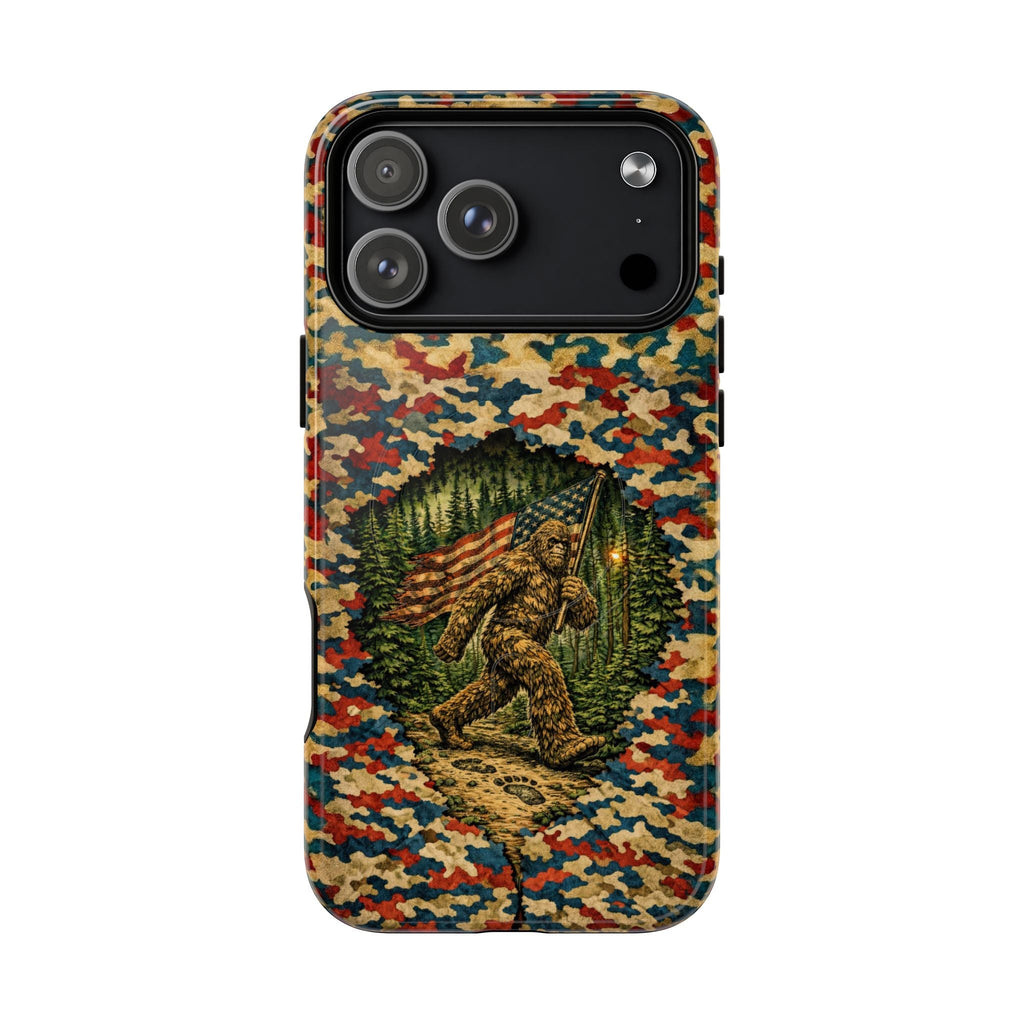 BIGFOOT WITH FLAG CAMOUFLAGE MAGNETIC PHONE CASE  - TLNT1305261