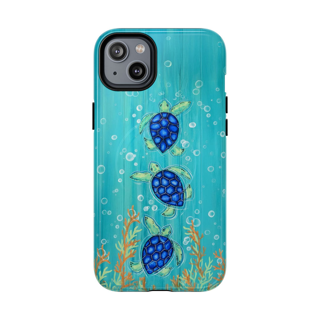 THREE SEA TURTLE MAGNETIC PHONE CASE  - TLTW2804264