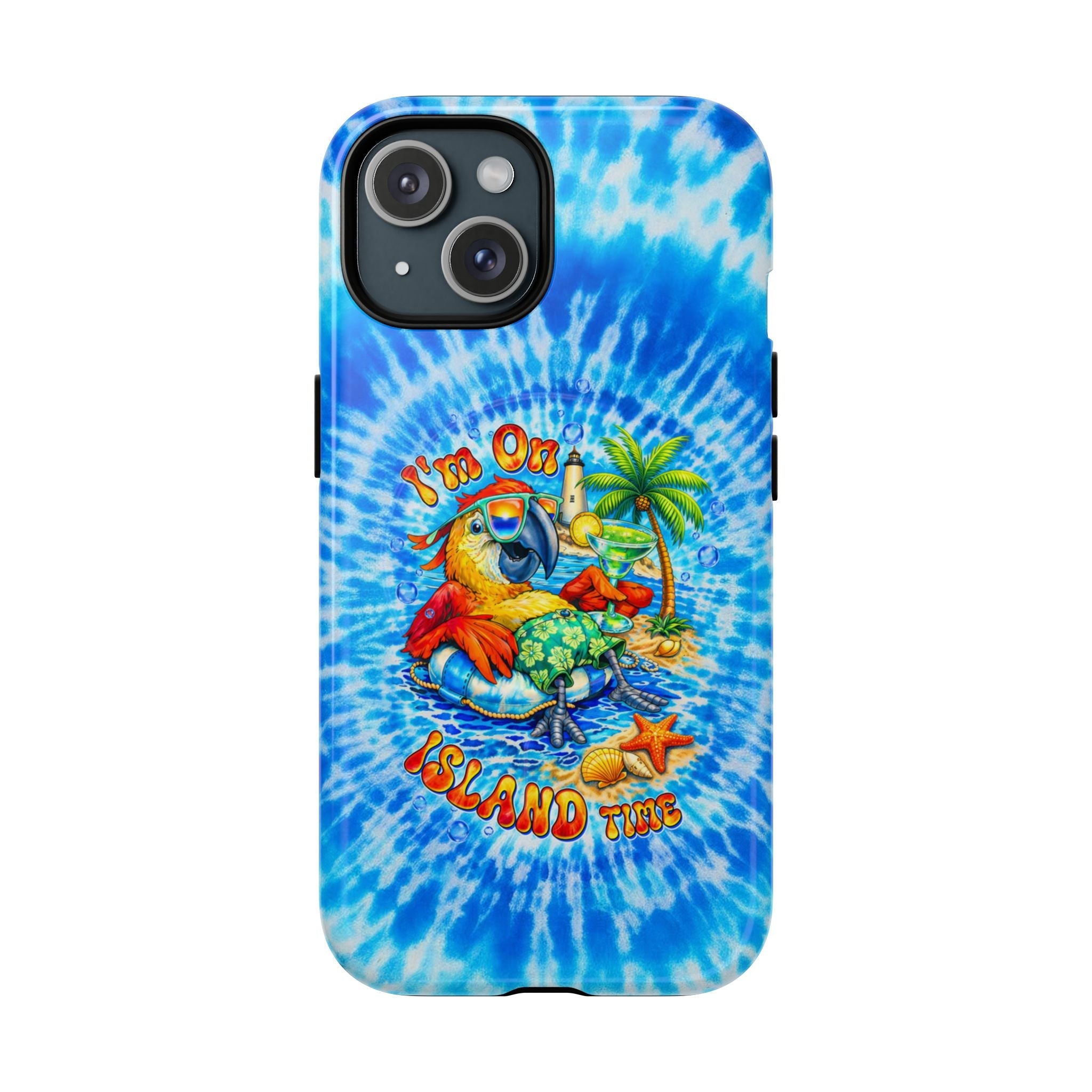 I'M ON ISLAND TIME PARROT SWIRL MAGNETIC PHONE CASE   - TLTW1304262