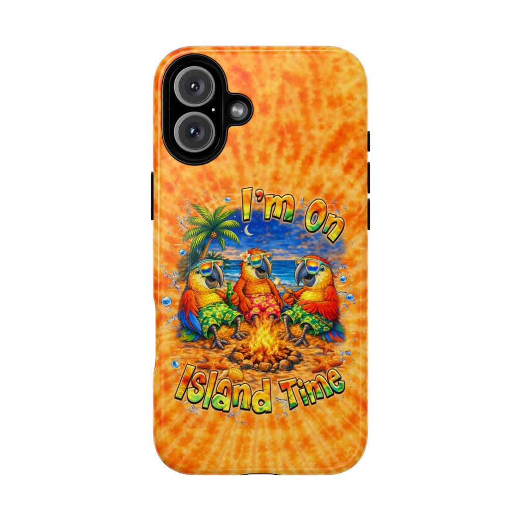 I'M ON ISLAND TIME PARROT SWIRL MAGNETIC  PHONE CASE  - TLHN1405264