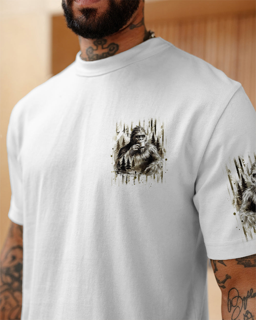 THE CLOSER I GET TO NATURE BIGFOOT ALL OVER PRINT - TLHG0106262