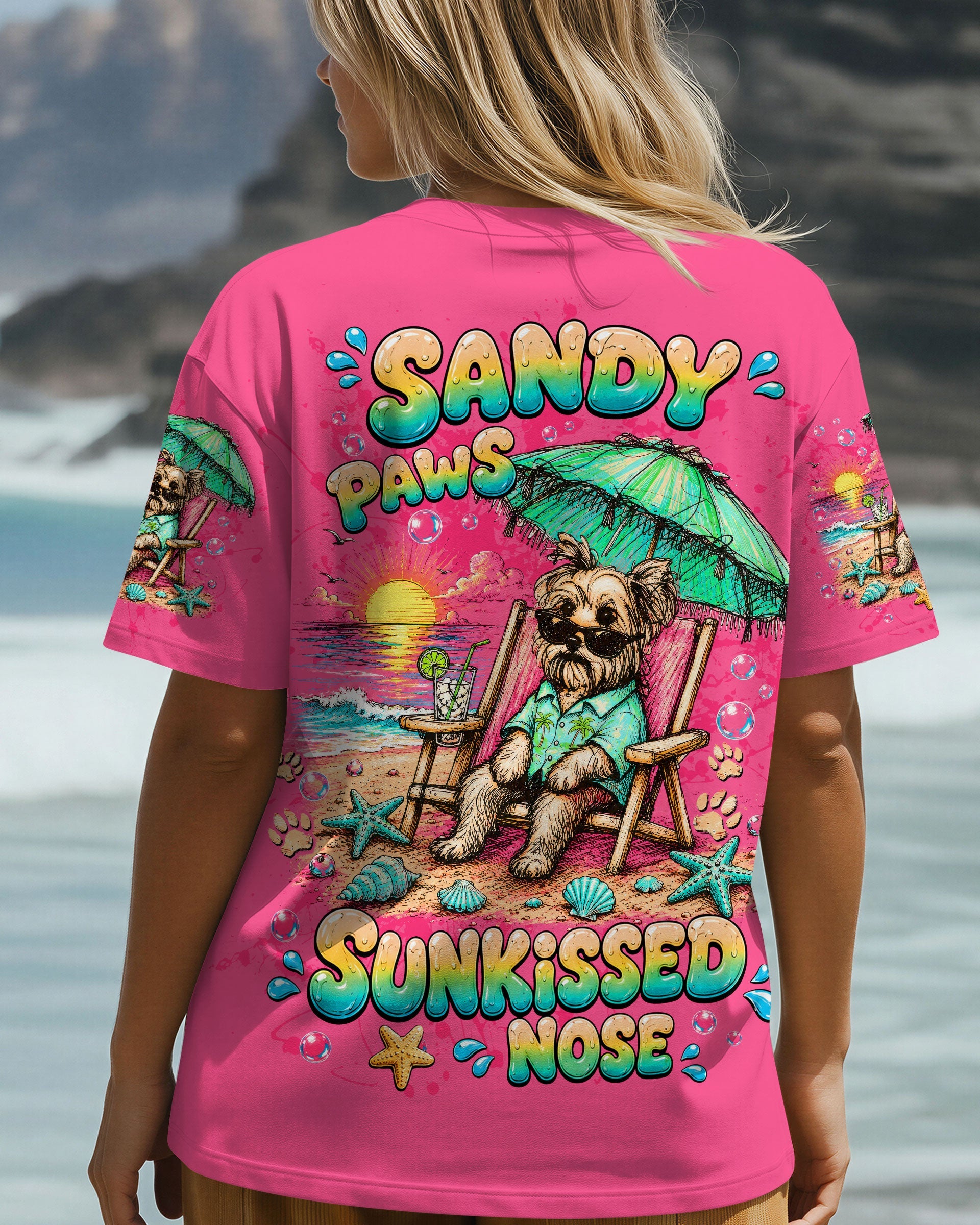 SANDY PAWS SUNKISSED NOSE YORKIE DOG ALL OVER PRINT - TLTW2205264