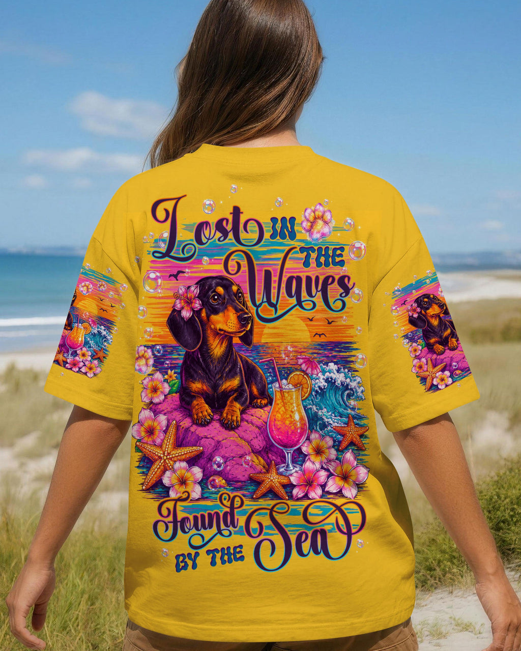LOST IN THE WAVES DACHSHUND DOG ALL OVER PRINT - TLTW22805264