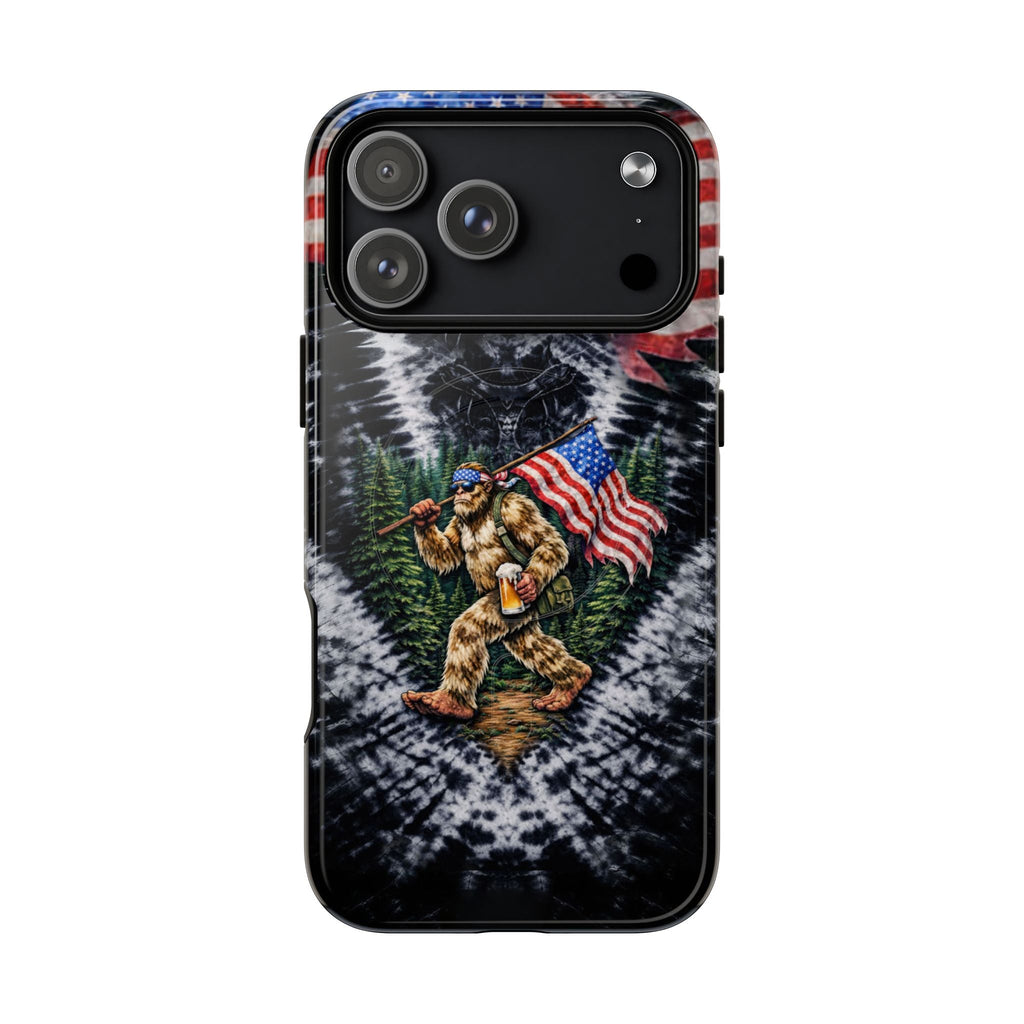 BIGFOOT WITH FLAG V SWIRL MAGNETIC PHONE CASE  - TLTW0405263