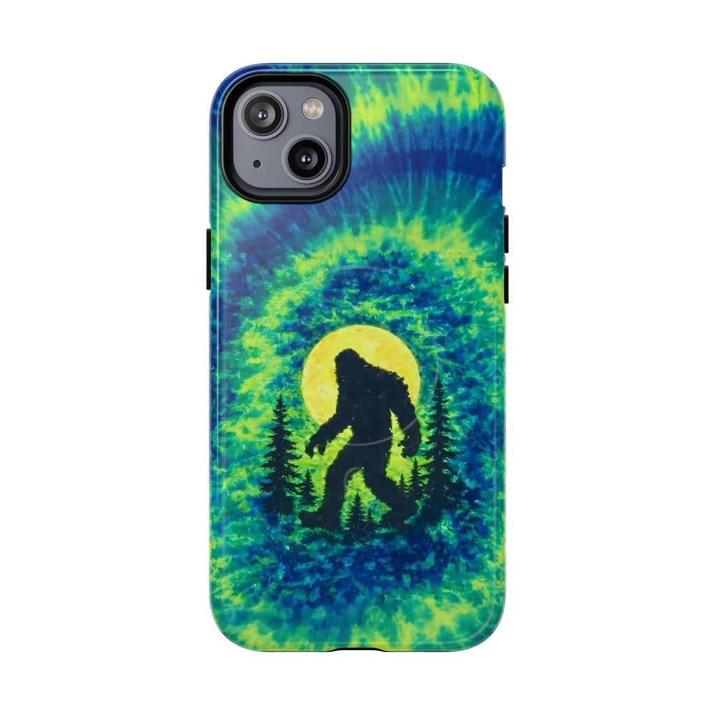 BIGFOOT IN THE FOREST GREEN BLUE SWIRL MAGNETIC PHONE CASE  - TLNO0505262
