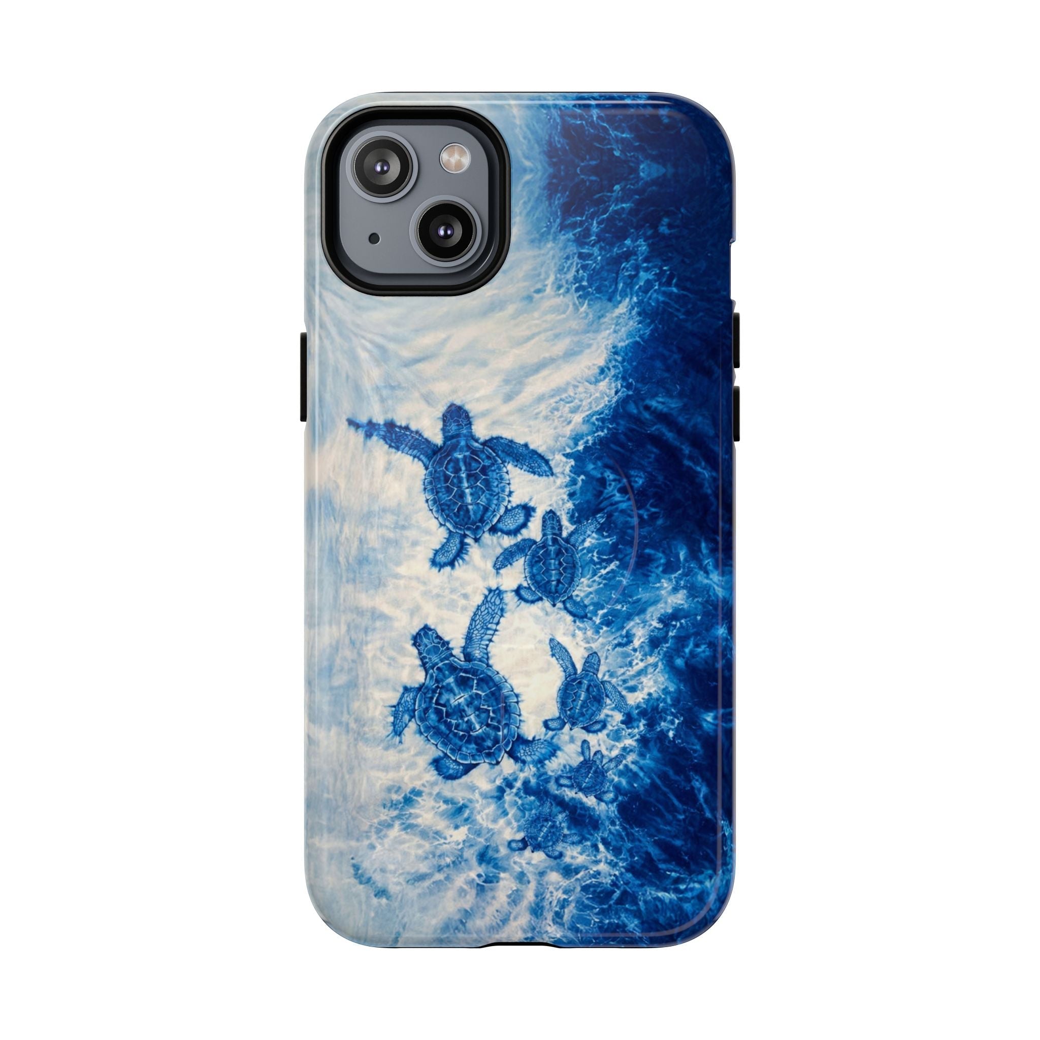 SEA TURTLE FAMILY WAVES MAGNETIC PHONE CASE  - TLTW1704264