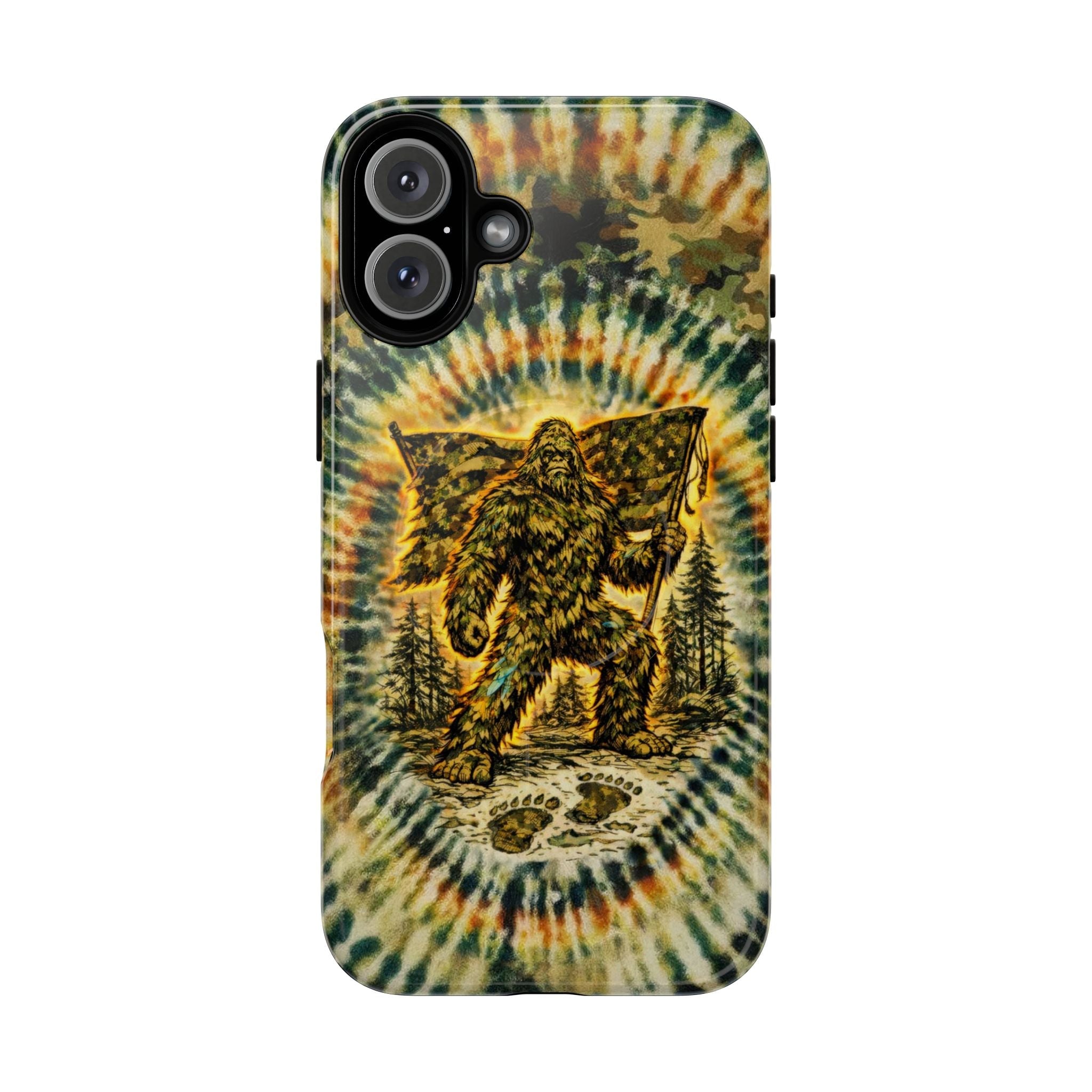 BIGFOOT WITH FLAG CAMOUFLAGE MAGNETIC  PHONE CASE  - TLTW0705262
