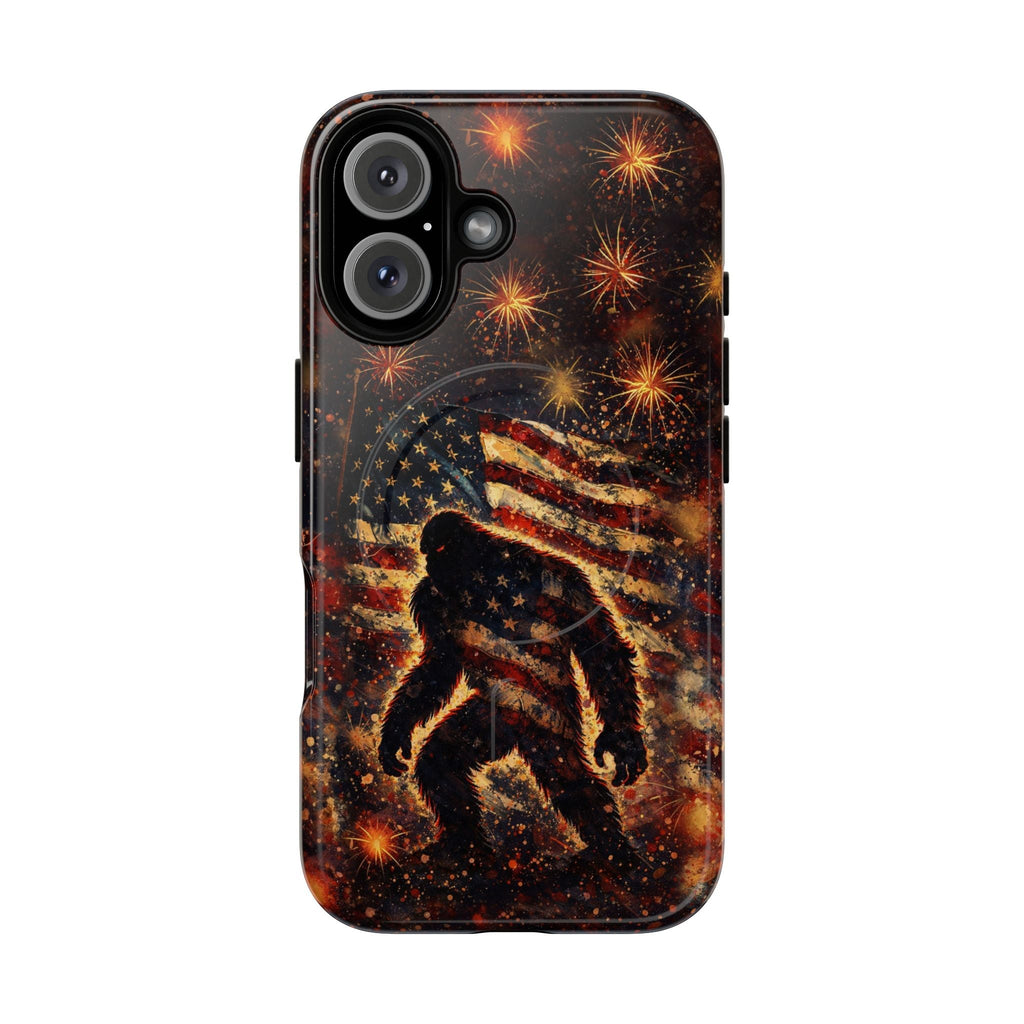 BIGFOOT STARS AND STRIPES GRUNGE ART MAGNETIC  PHONE CASE  - TLHN2004264