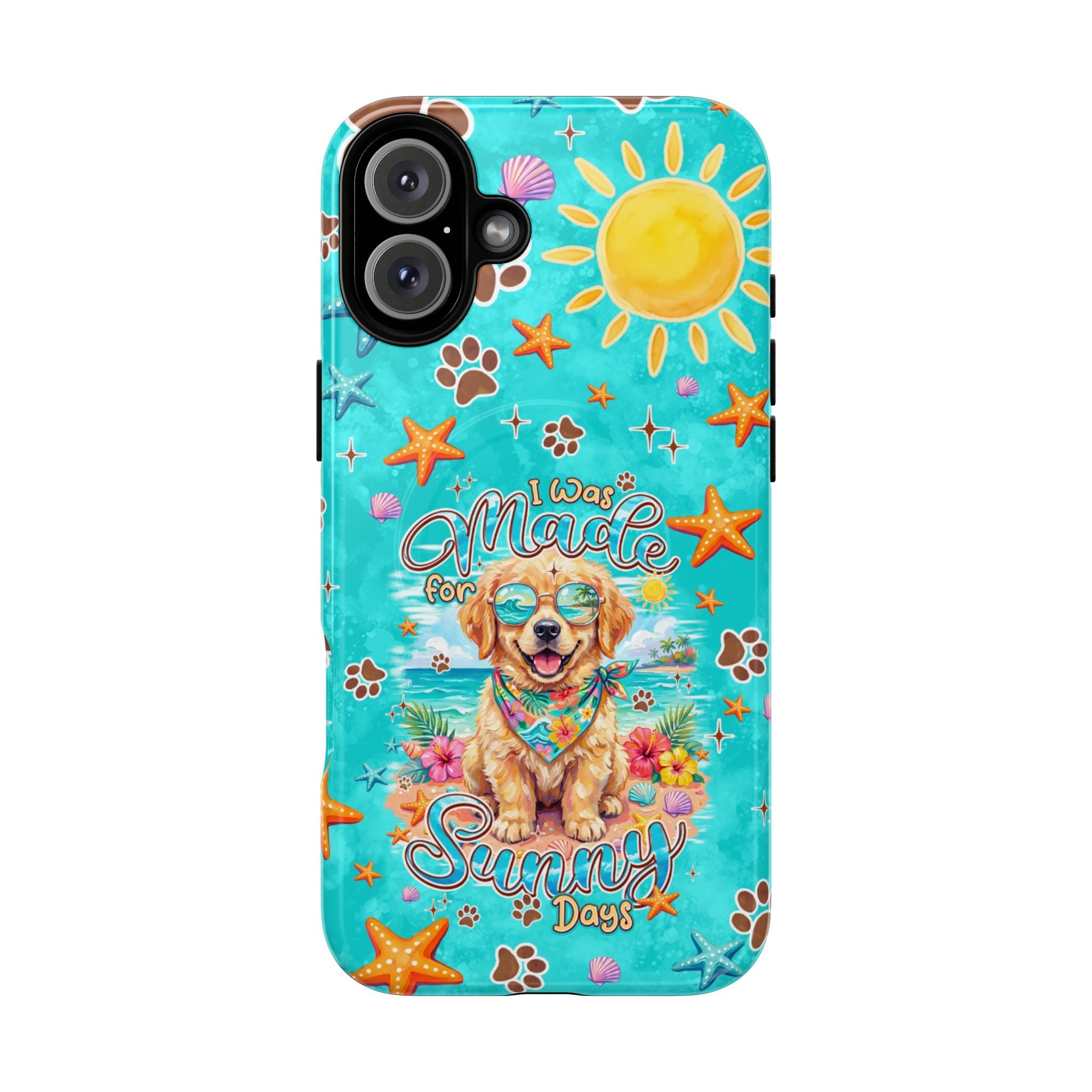 I WAS MADE FOR SUNNY DAYS GOLDEN RETRIEVER DOG MAGNETIC PHONE CASE - TYPQ0206261