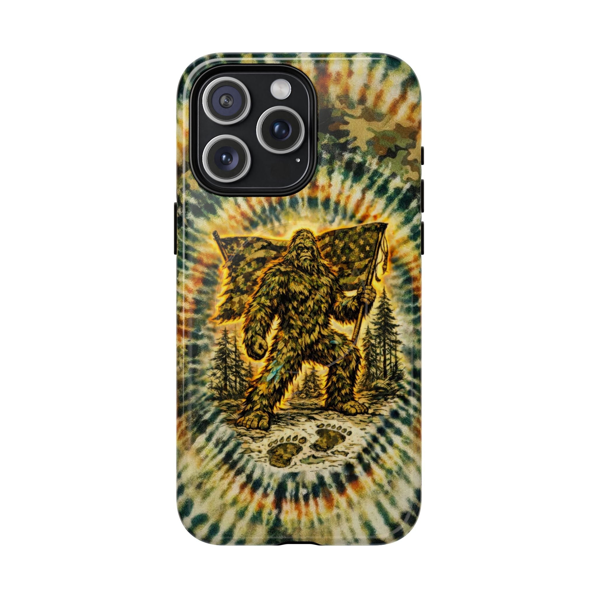 BIGFOOT WITH FLAG CAMOUFLAGE MAGNETIC  PHONE CASE  - TLTW0705262