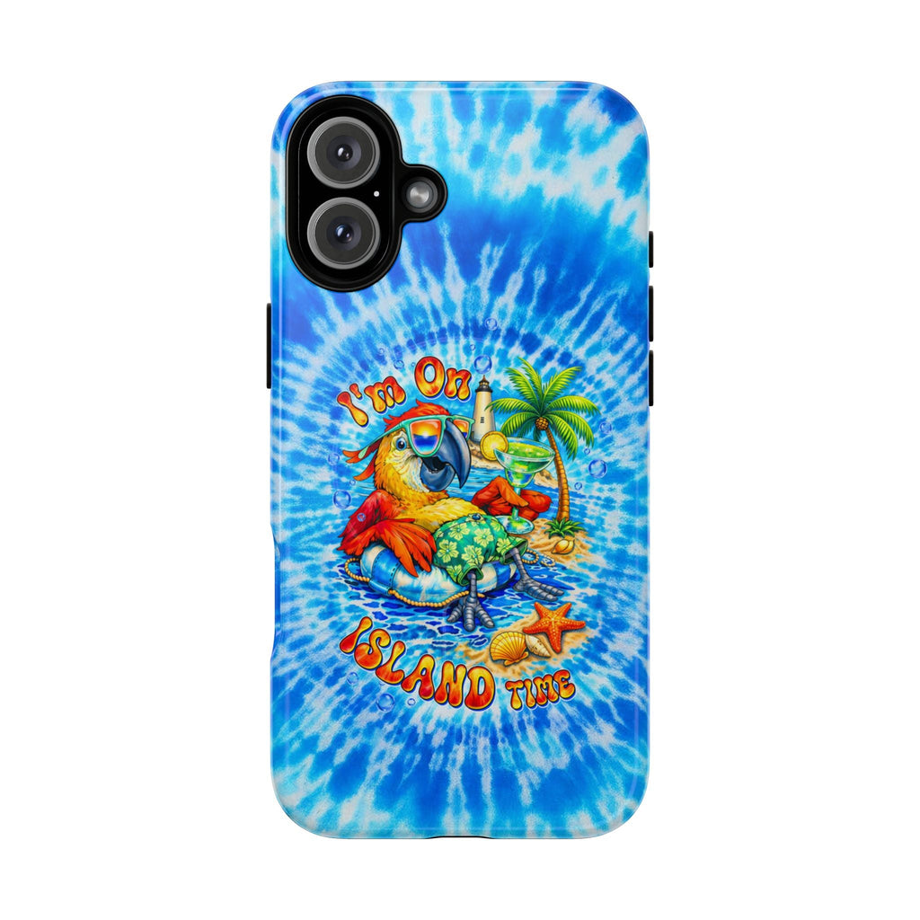 I'M ON ISLAND TIME PARROT SWIRL MAGNETIC PHONE CASE   - TLTW1304262
