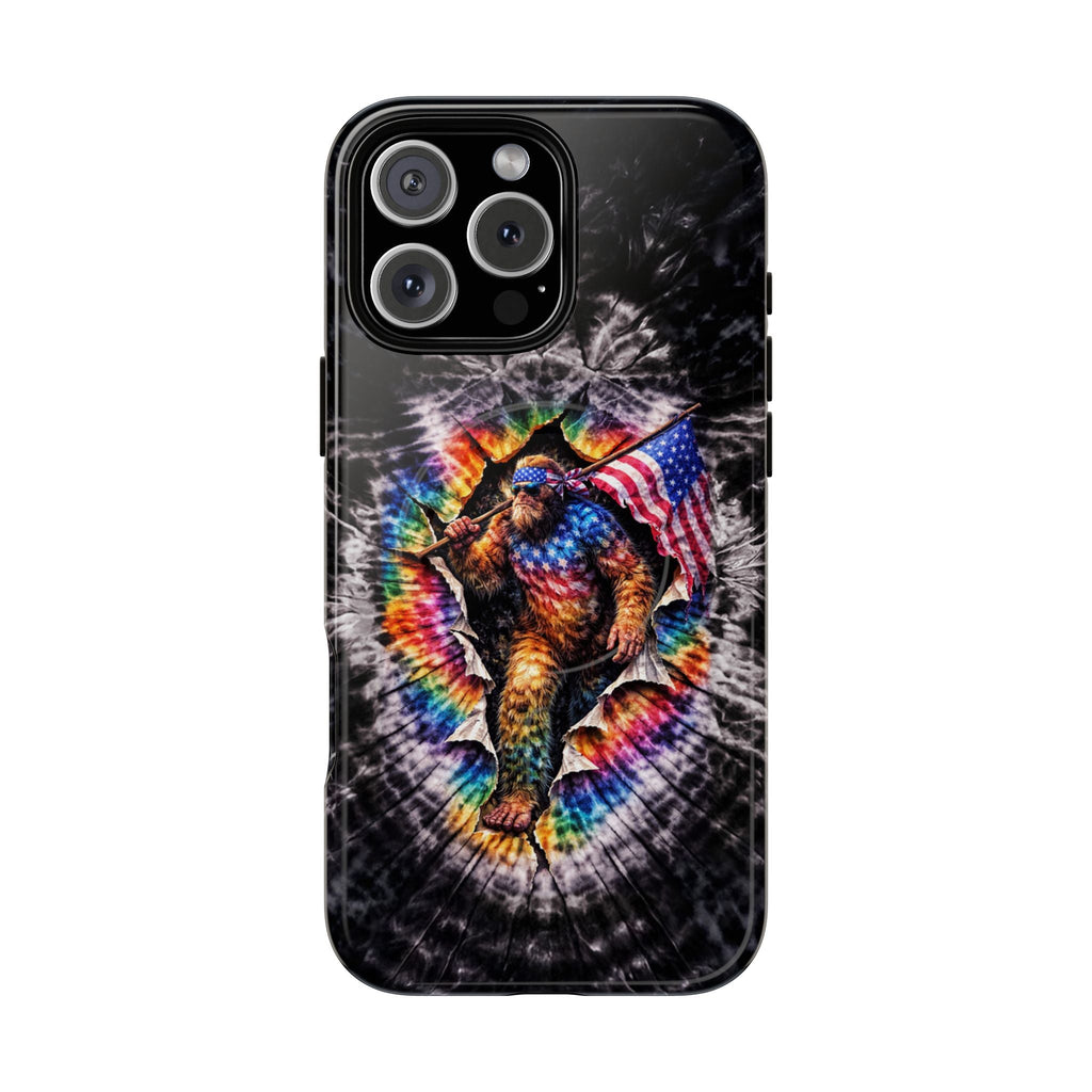 BIGFOOT WITH FLAG SWIRL MAGNETIC  PHONE CASE  - TLTW1905264