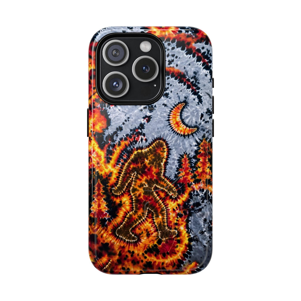 BIGFOOT IN FOREST CRESCENT MOON MAGNETIC PHONE CASE  - TLHG2805264