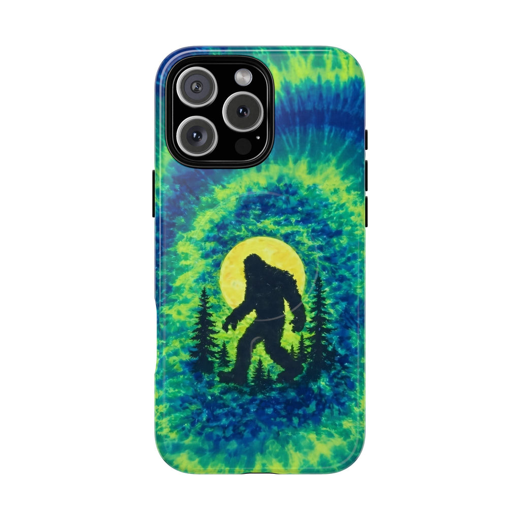 BIGFOOT IN THE FOREST GREEN BLUE SWIRL MAGNETIC PHONE CASE  - TLNO0505262