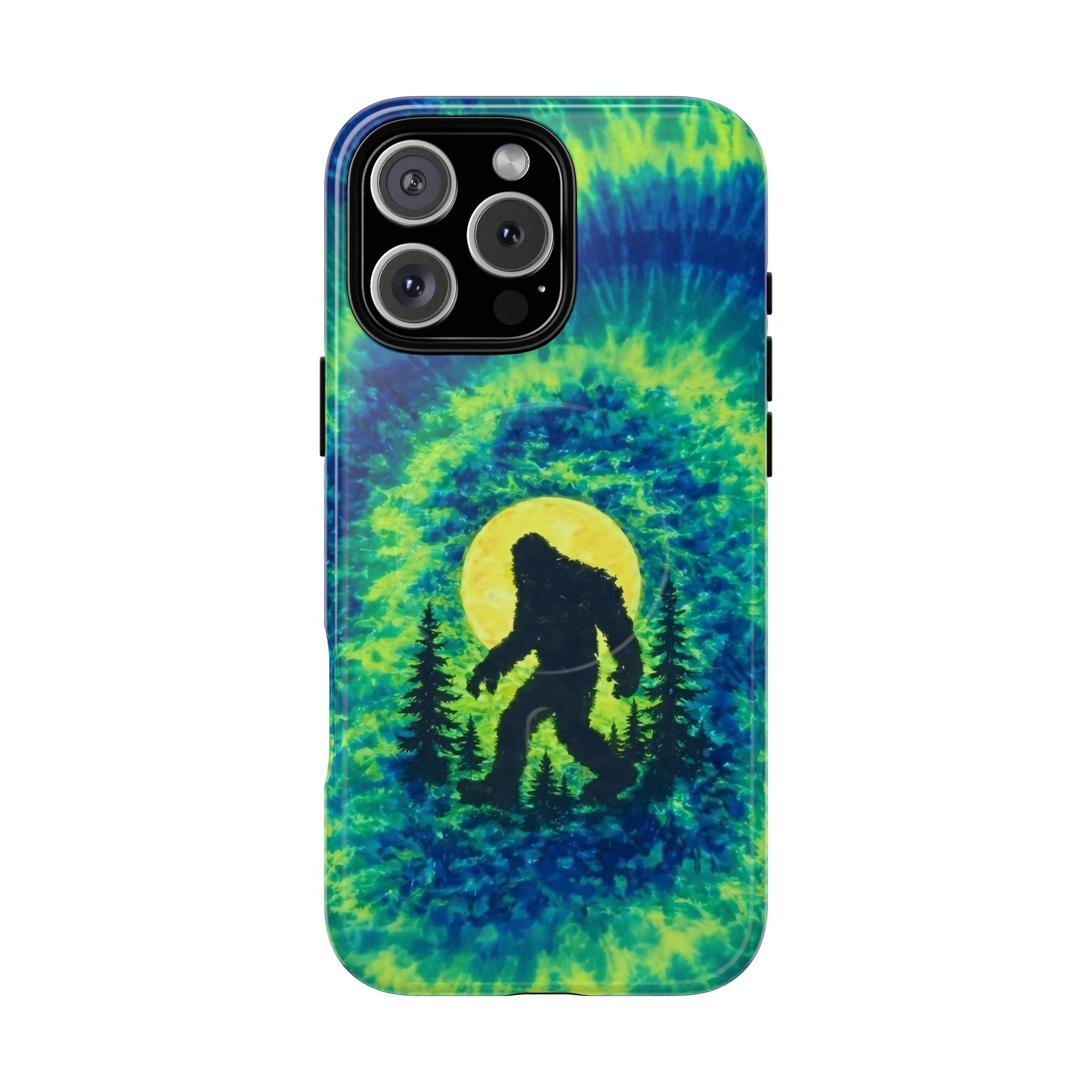BIGFOOT IN THE FOREST GREEN BLUE SWIRL MAGNETIC PHONE CASE  - TLNO0505262