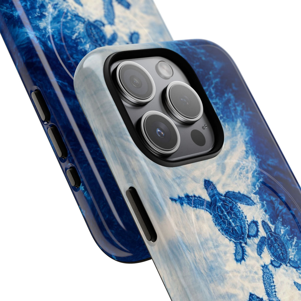 SEA TURTLE FAMILY WAVES MAGNETIC PHONE CASE  - TLTW1704264