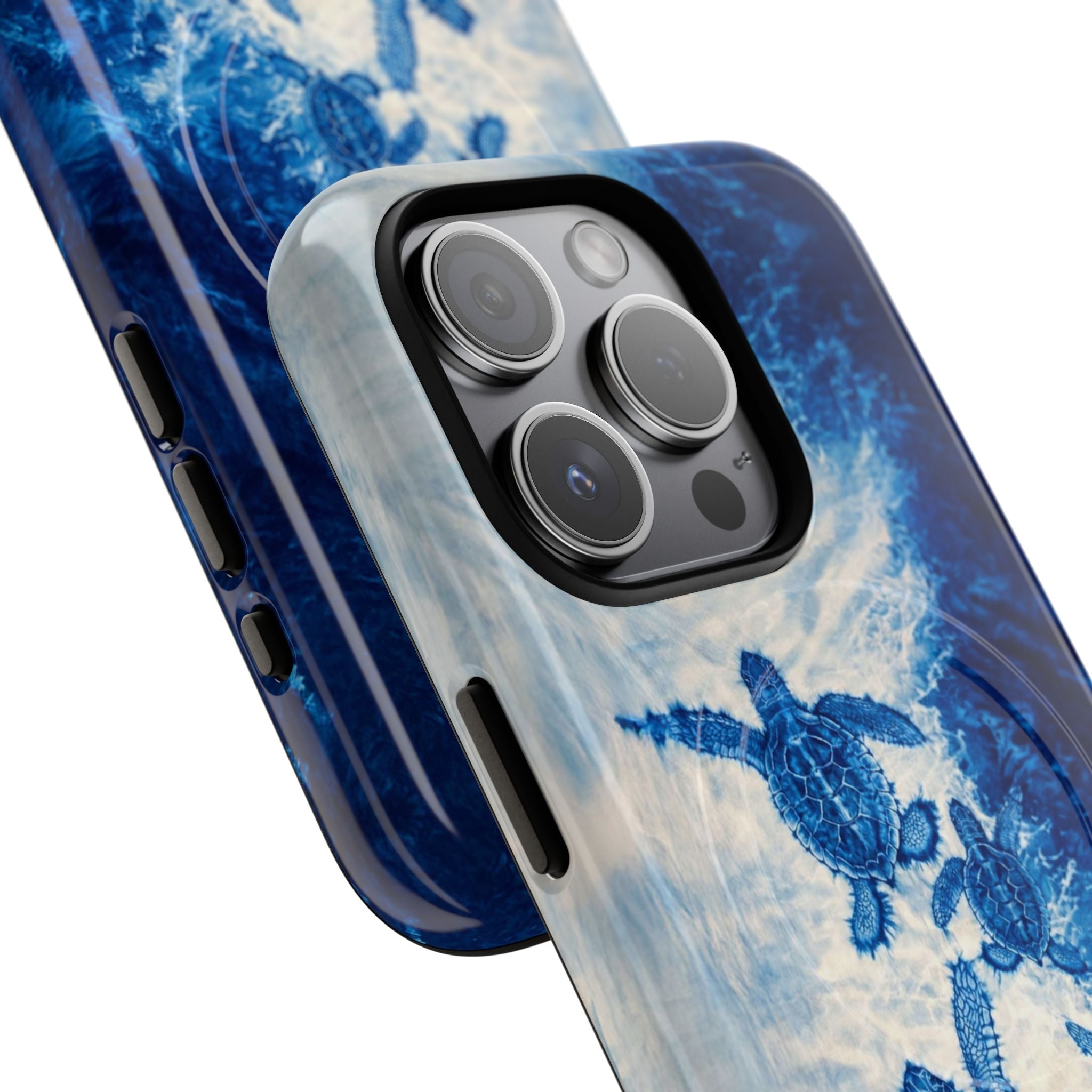 SEA TURTLE FAMILY WAVES MAGNETIC PHONE CASE  - TLTW1704264