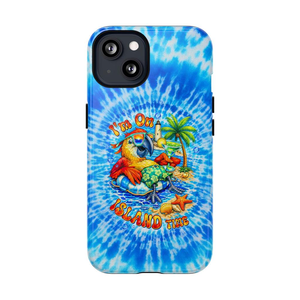 I'M ON ISLAND TIME PARROT SWIRL MAGNETIC PHONE CASE   - TLTW1304262