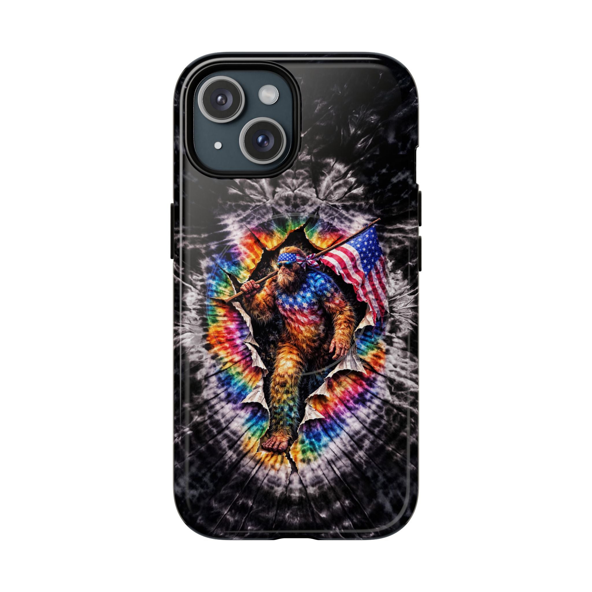 BIGFOOT WITH FLAG SWIRL MAGNETIC  PHONE CASE  - TLTW1905264