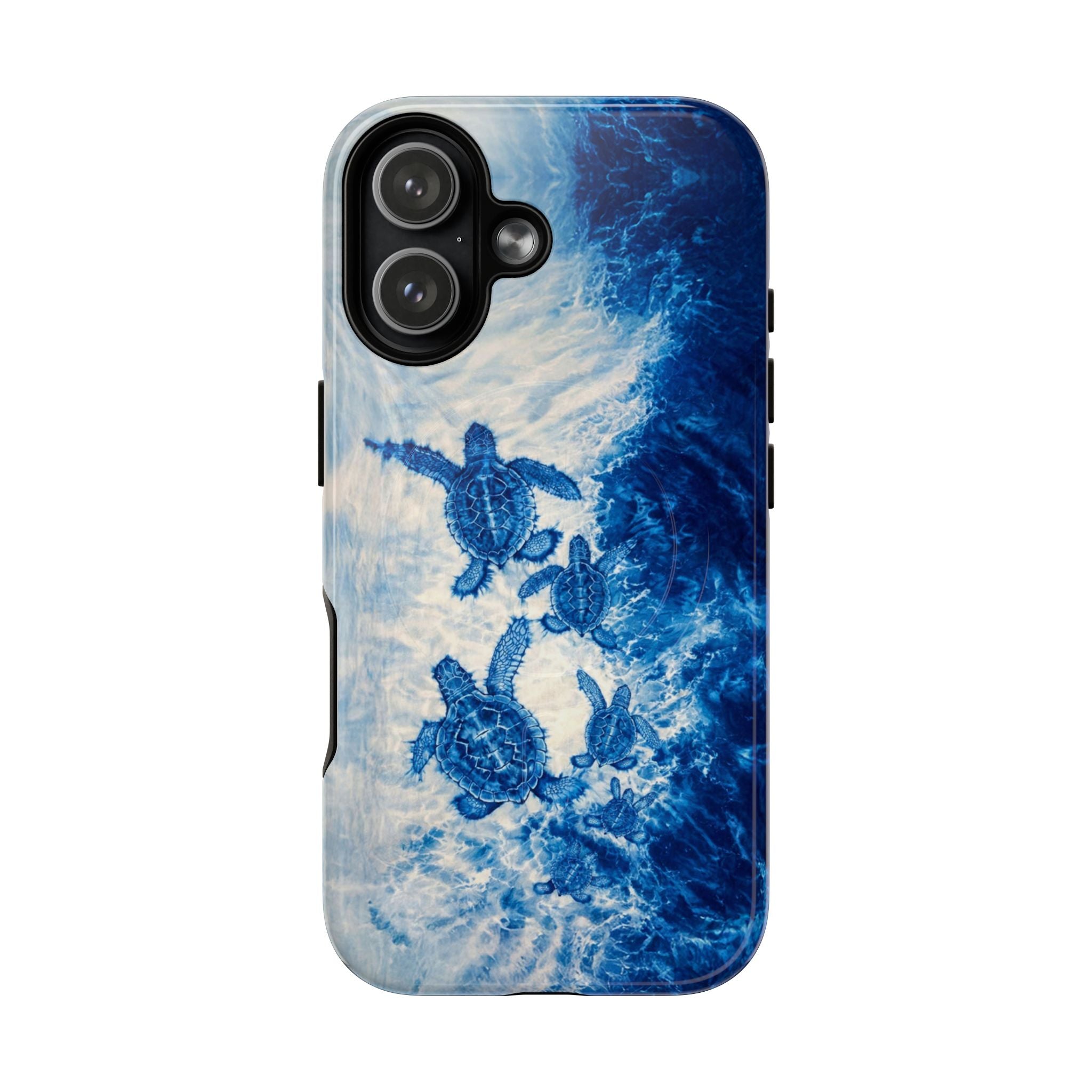 SEA TURTLE FAMILY WAVES MAGNETIC PHONE CASE  - TLTW1704264