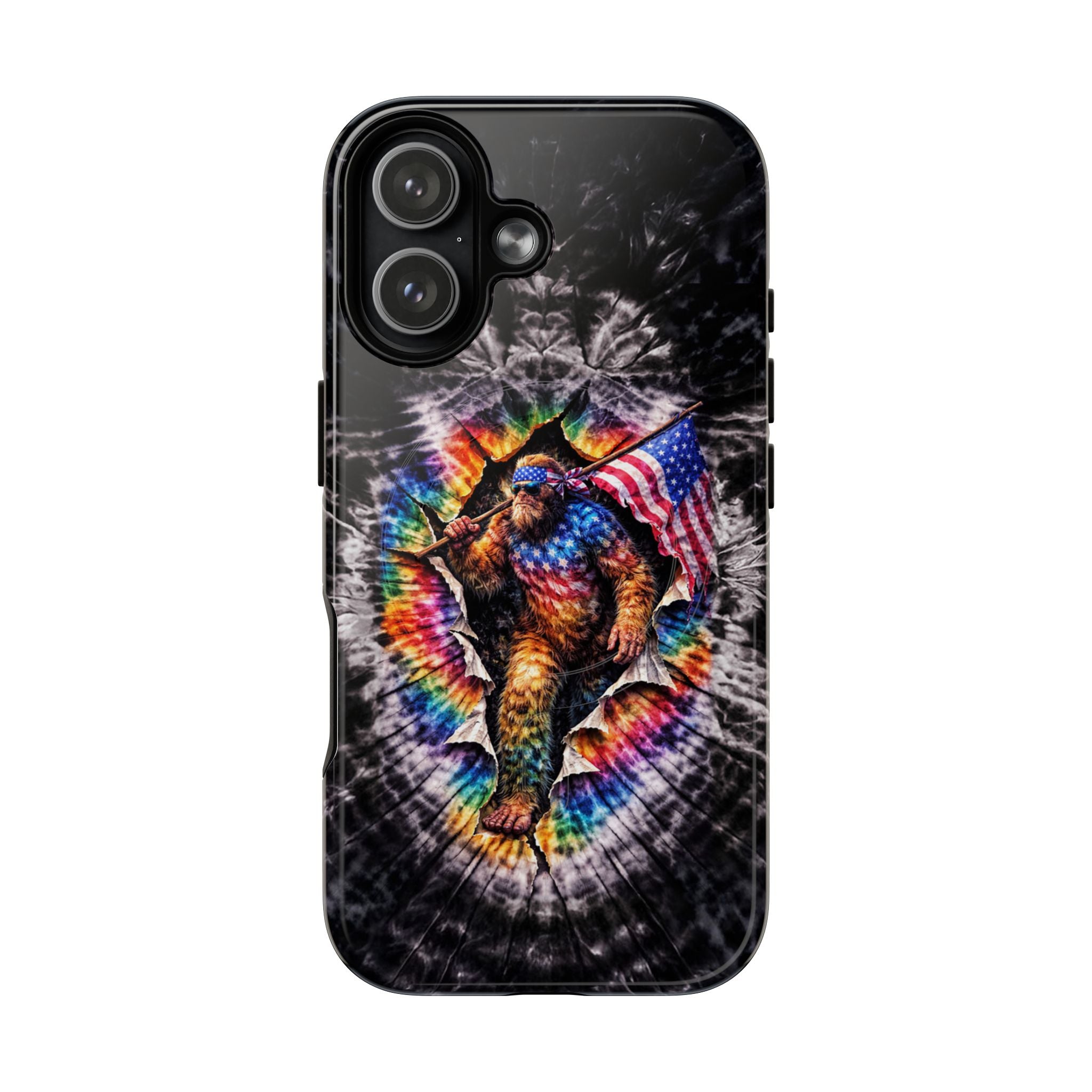 BIGFOOT WITH FLAG SWIRL MAGNETIC  PHONE CASE  - TLTW1905264