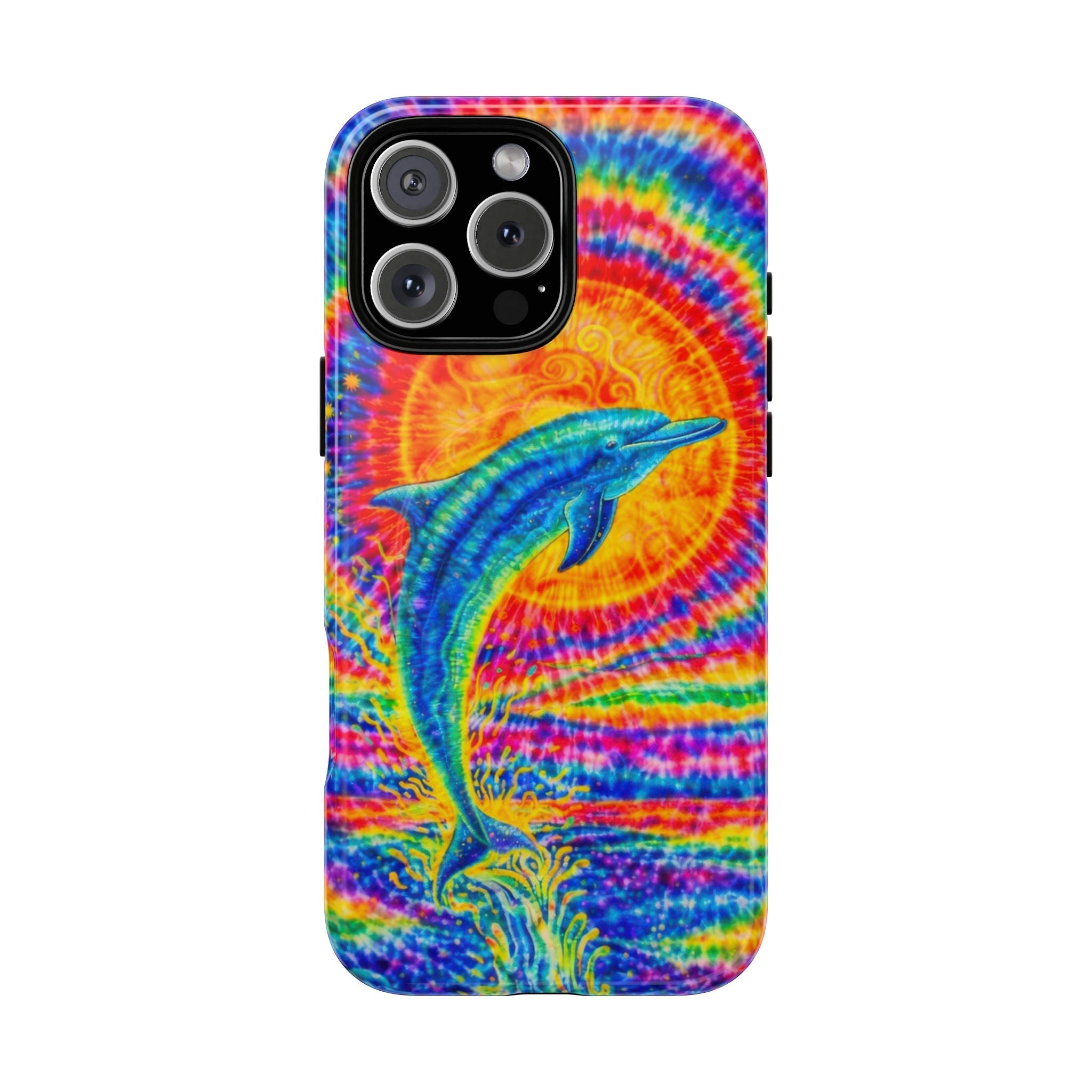 DOLPHIN SUN COLORFUL SWIRL MAGNETIC  PHONE CASE  - TLTW2205261