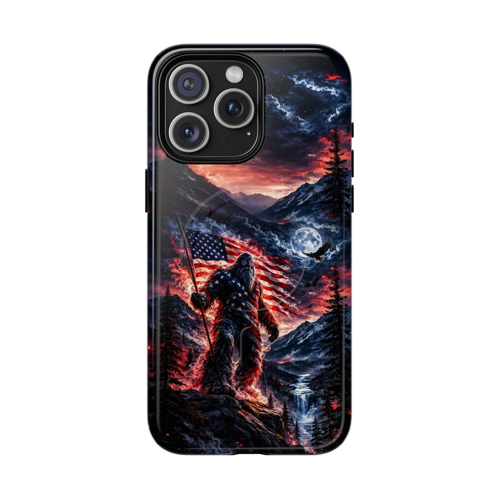 BIGFOOT WITH FLAG MAGNETIC  PHONE CASE - TLHG0405266