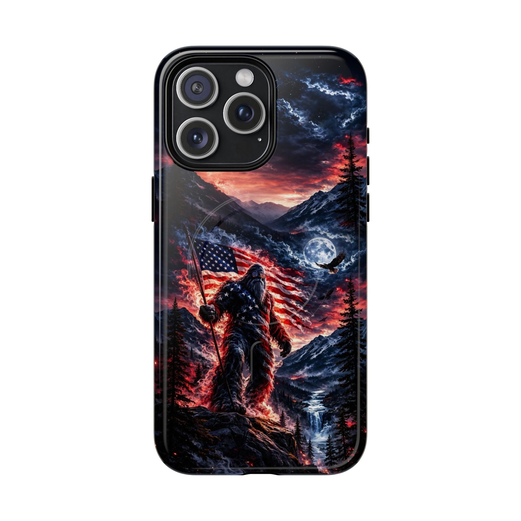 BIGFOOT WITH FLAG MAGNETIC  PHONE CASE - TLHG0405266