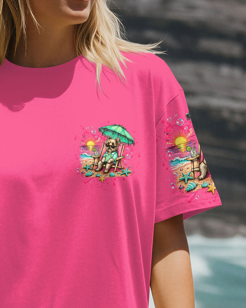 SANDY PAWS SUNKISSED NOSE YORKIE DOG ALL OVER PRINT - TLTW2205264