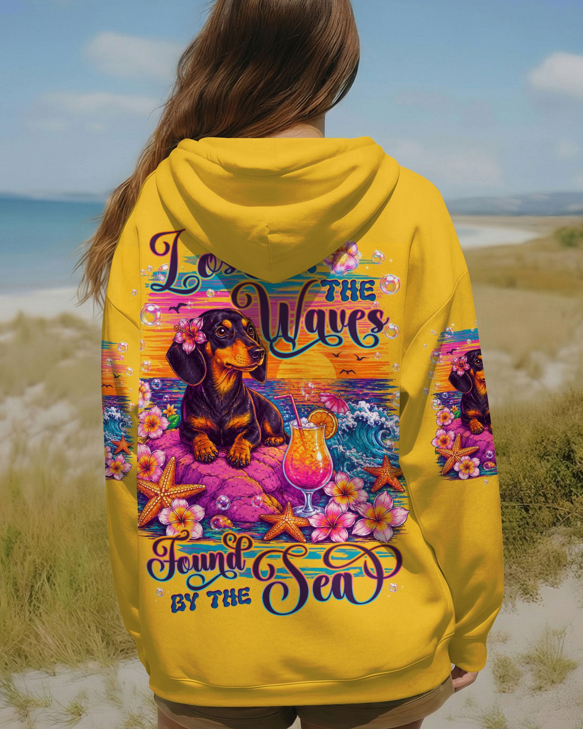LOST IN THE WAVES DACHSHUND DOG ALL OVER PRINT - TLTW22805264