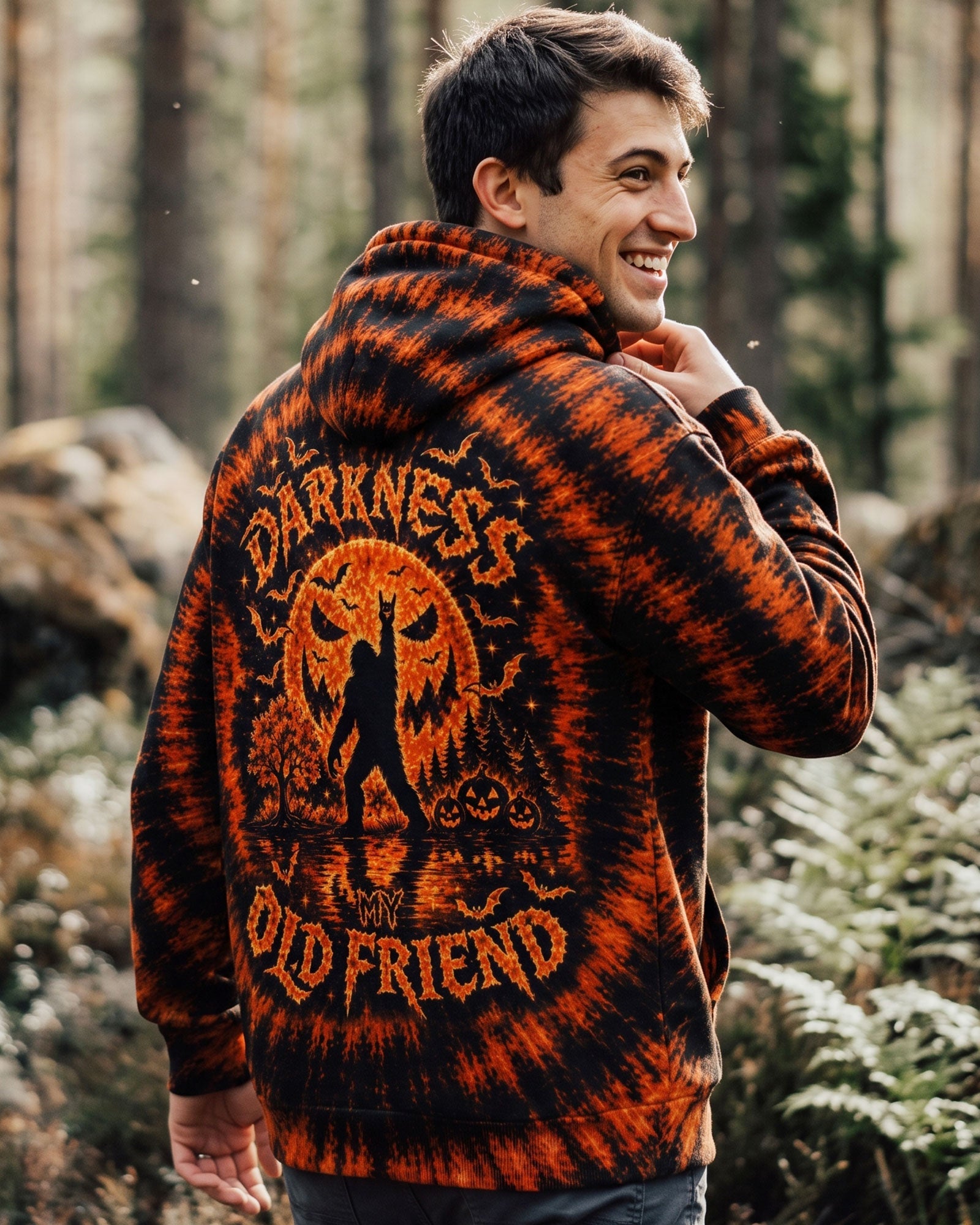 HELLO DARKNESS MY OLD FRIEND BIGFOOT HALLOWEEN ALL OVER PRINT - TLTW1707263