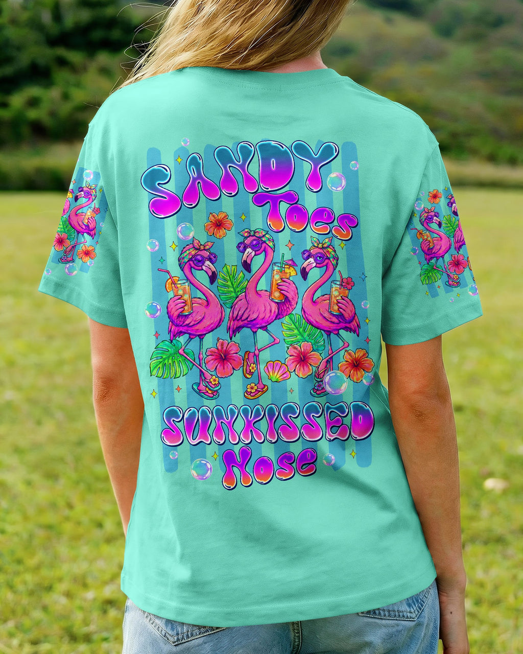 SANDY TOES SUNKISSED NOSE FLAMINGO ALL OVER PRINT  - TLTW1906261