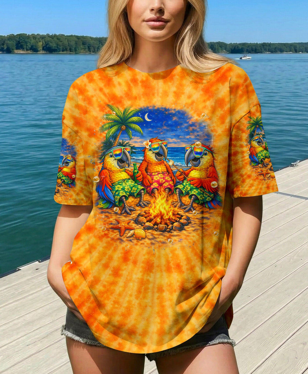 GOOD TIMES CRAZY FRIEND PARROT ALL OVER PRINT - TLHN0604262