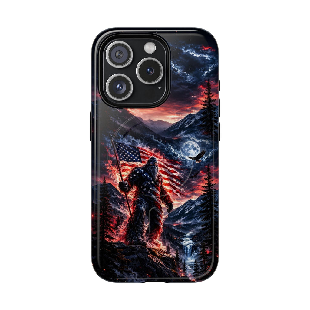BIGFOOT WITH FLAG MAGNETIC  PHONE CASE - TLHG0405266