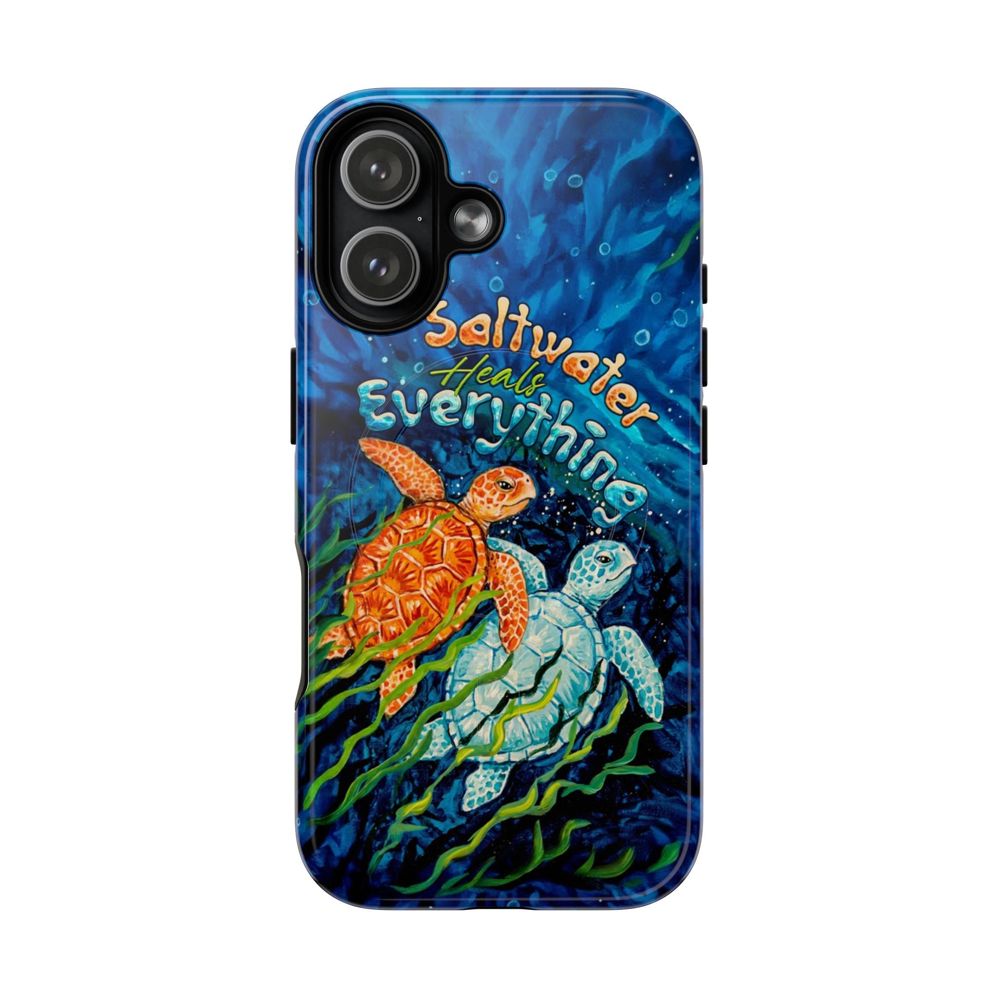 SALTWATER HEALS EVERYTHING TURTLE MAGNETIC PHONE CASE  - TLTW2005264