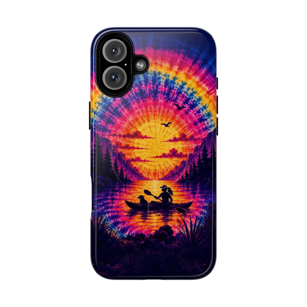 KAYAK LAKE DAY WITH DOG SUNSET MAGNETIC PHONE CASE - TLHG2406262
